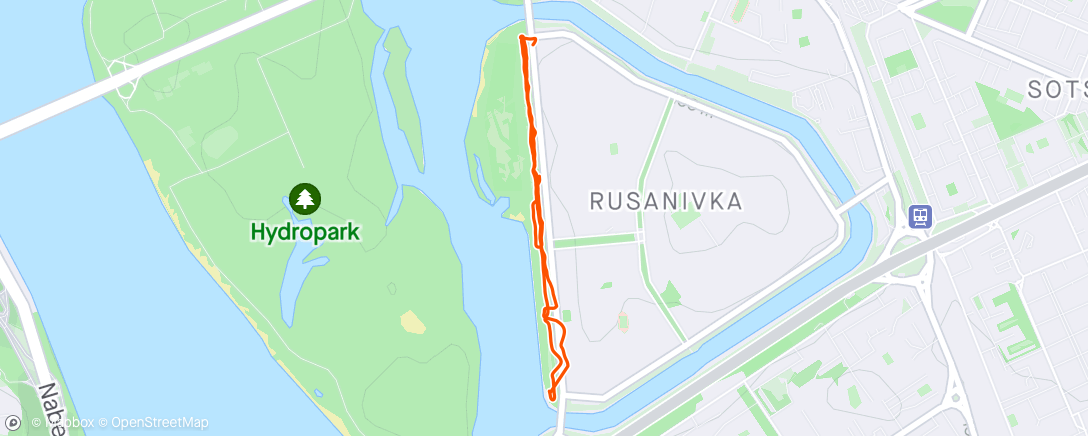 Map of the activity, Пн
