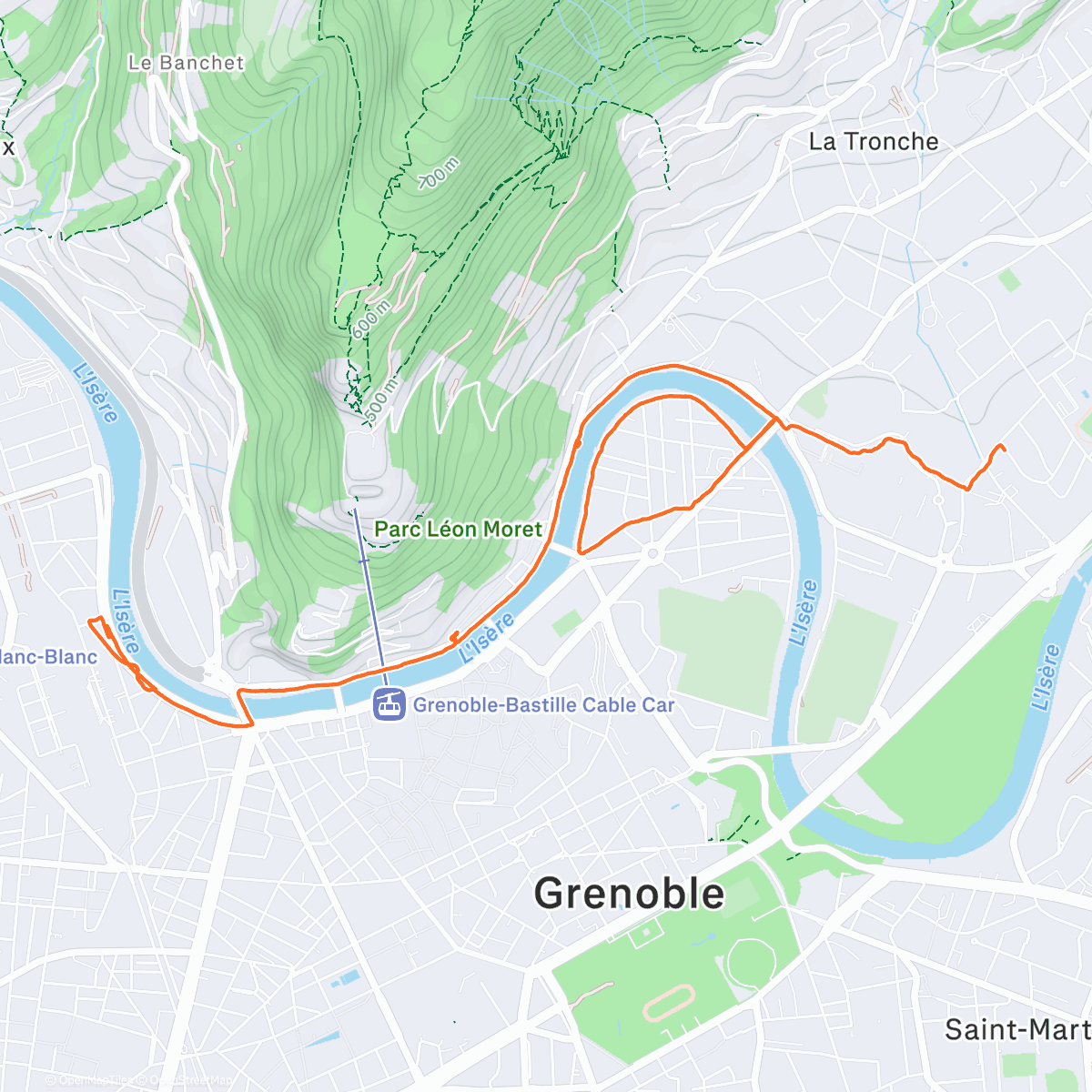 Map of the activity, Morning Walk