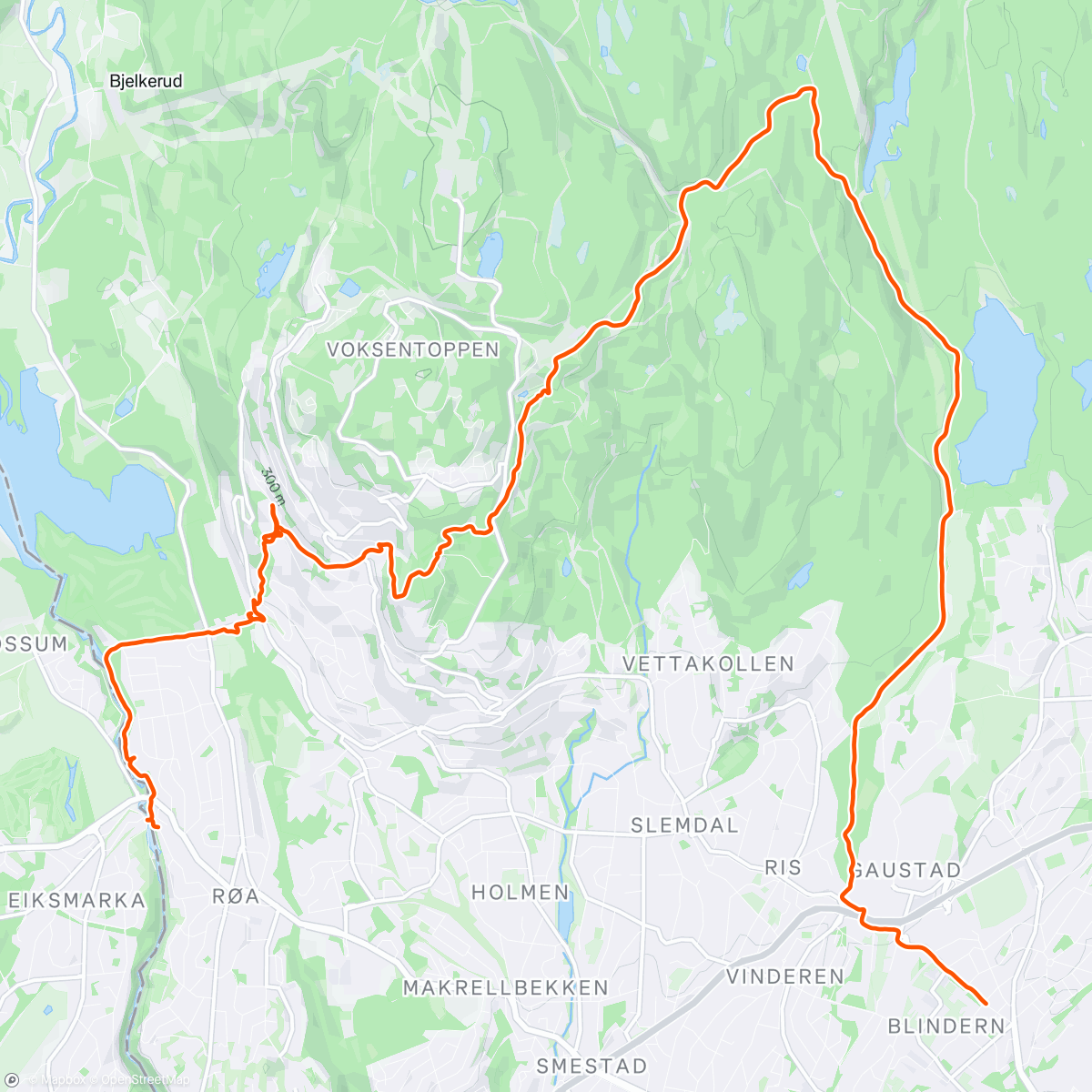 Map of the activity, holmelkollen maze