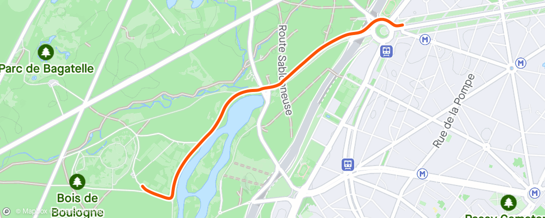 Map of the activity, Lunch Run