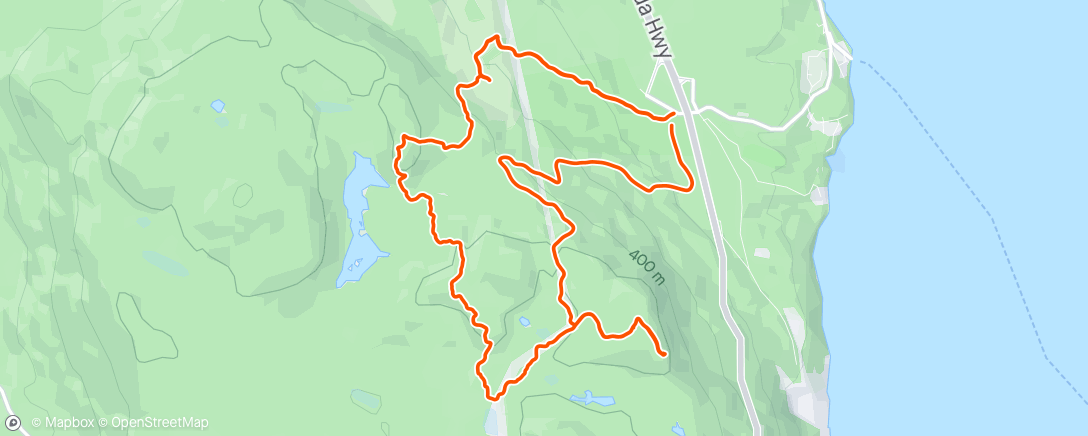 Map of the activity, Malahat