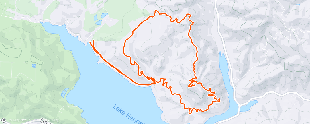 Map of the activity, Hennessy Conn Peak Loop