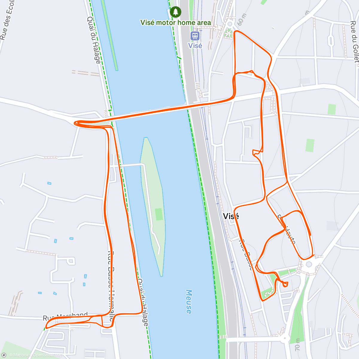 Map of the activity, Corrida de Visé 5/1326