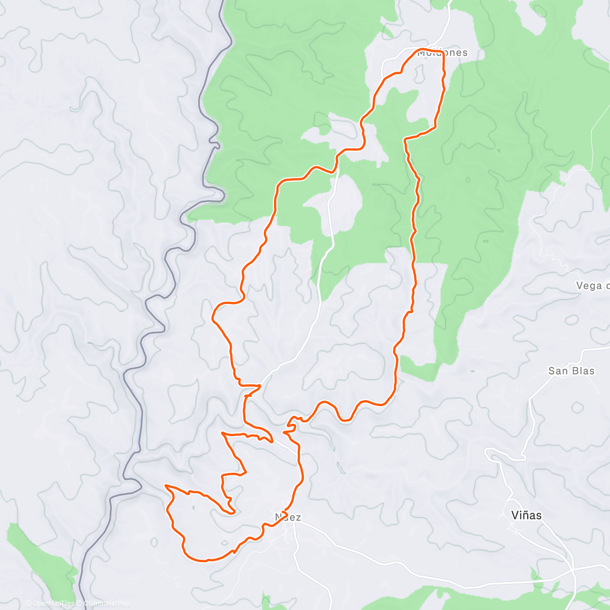 Map of the activity, Hasta Moldones
