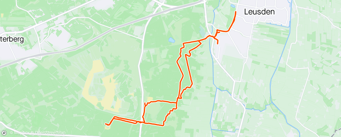 Mapa da atividade, Rondje Austerlitz 🥾🏃