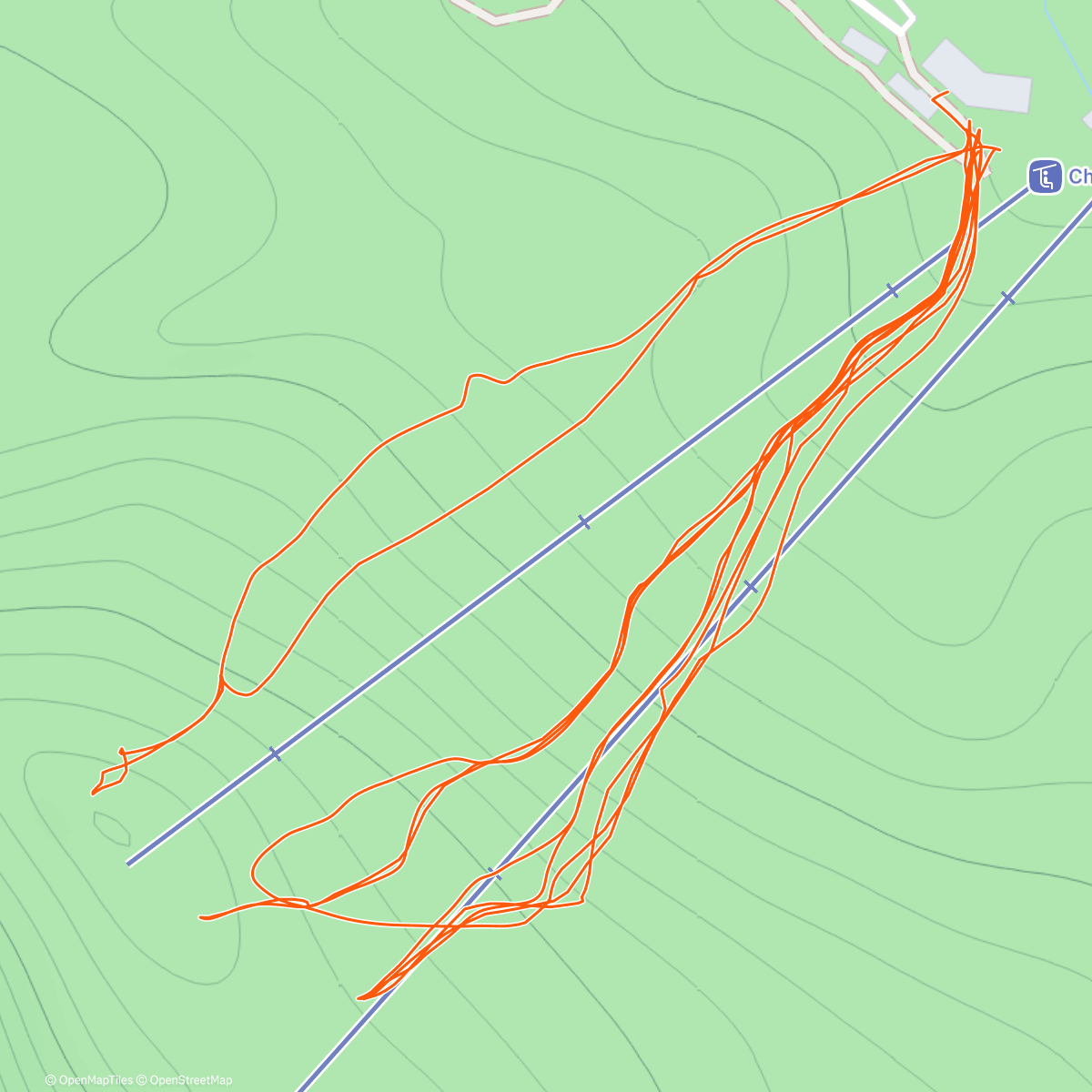 Map of the activity, Morning Laps