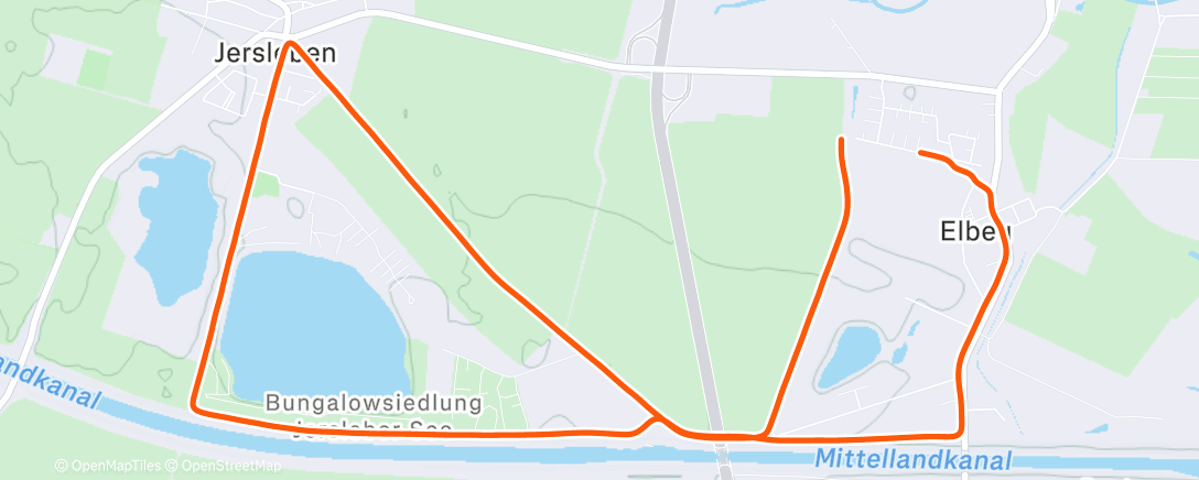 Map of the activity, Morning Run
