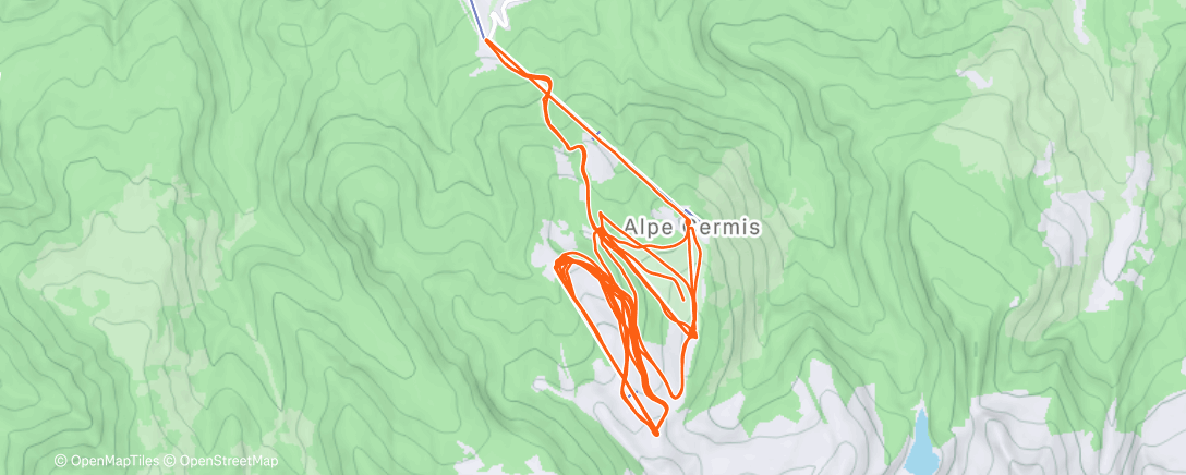 Map of the activity, Alpe Cermis