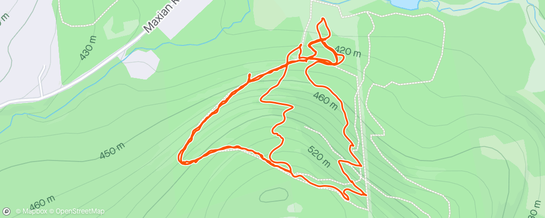 Map of the activity, Couple o’laps with MacGregor