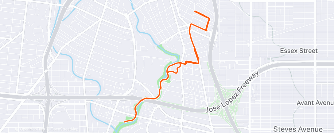 Map of the activity, San Antonio run/walk