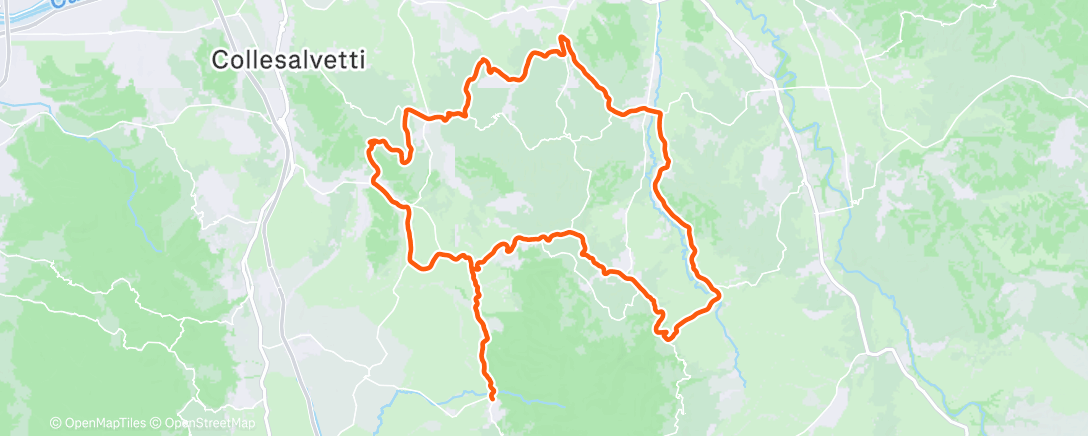 Map of the activity, Pedalata mattutina