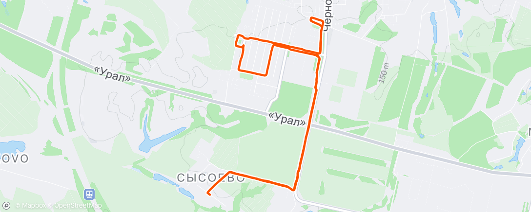 Map of the activity, Evening Run