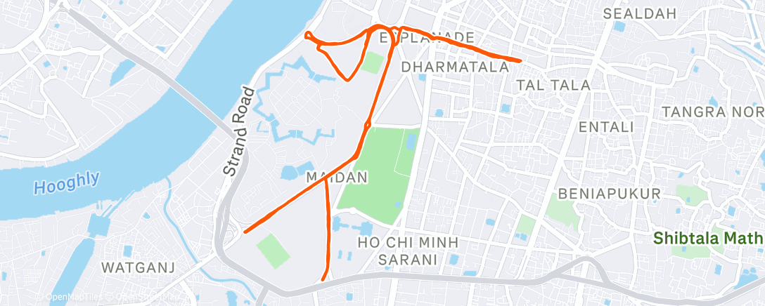 Map of the activity, Morning Run
