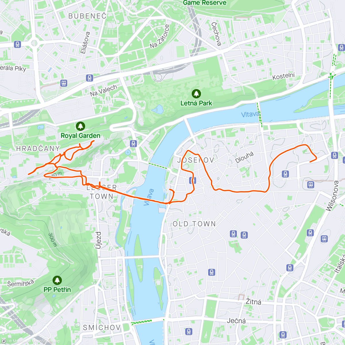 Map of the activity, Prague walk for discovery!