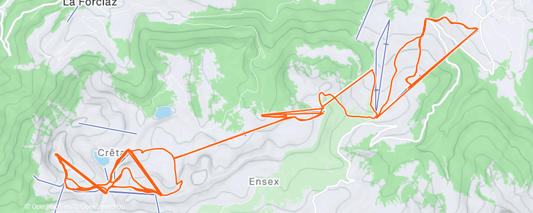 Map of the activity, Morning Alpine Ski