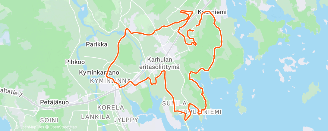 Map of the activity, Morning Mountain Bike Ride