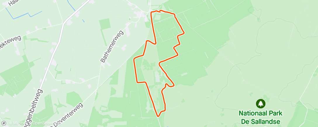 Map of the activity, Morning Hike Haarle