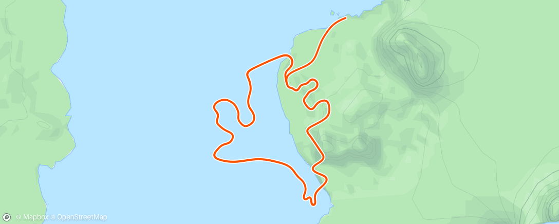 アクティビティ「Zwift - Race: Stage 3: Lap It Up - Seaside Sprint (B) on Seaside Sprint in Watopia」の地図