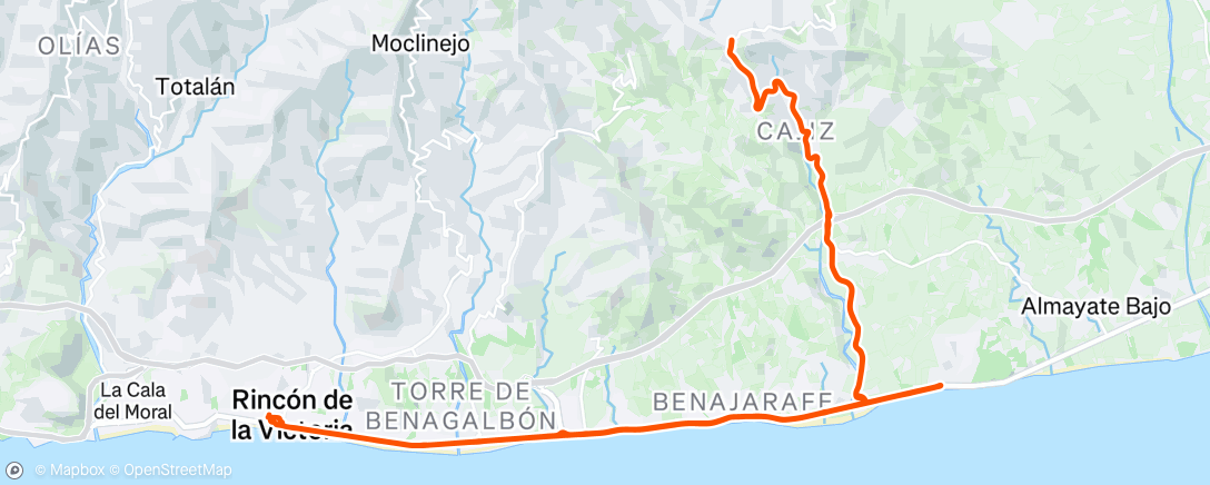 Map of the activity, Afternoon Ride