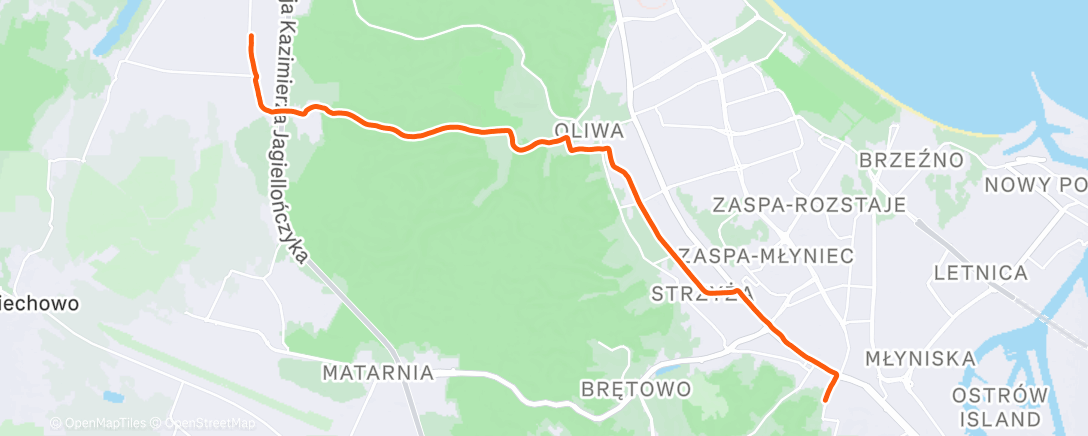 Map of the activity, Afternoon Ride
