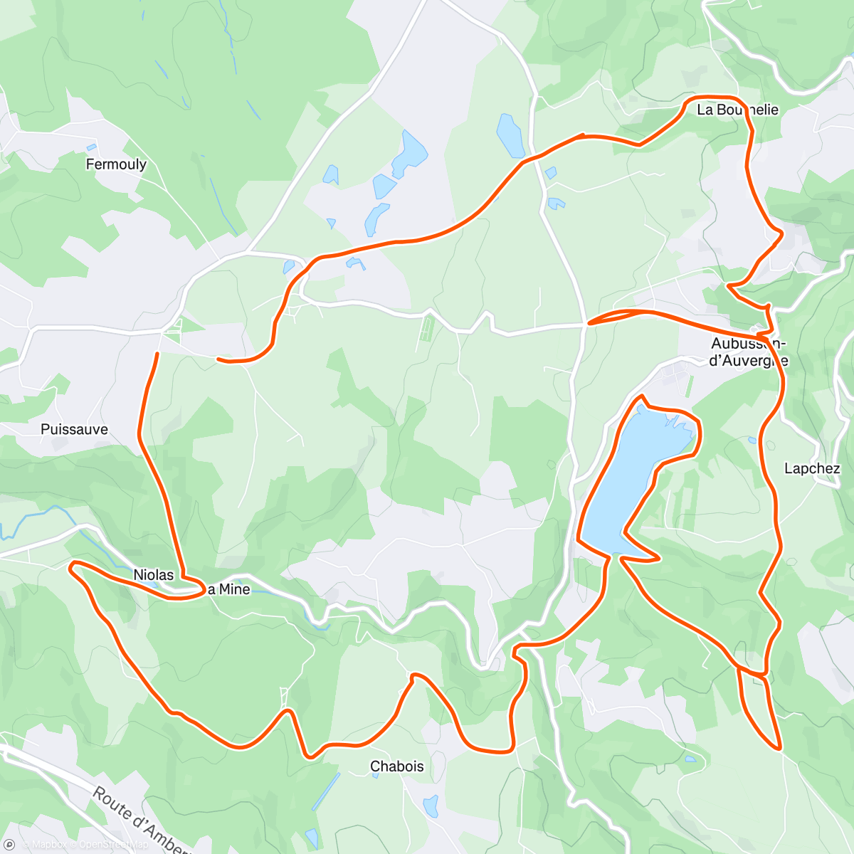 Map of the activity, Sortie vélo le matin