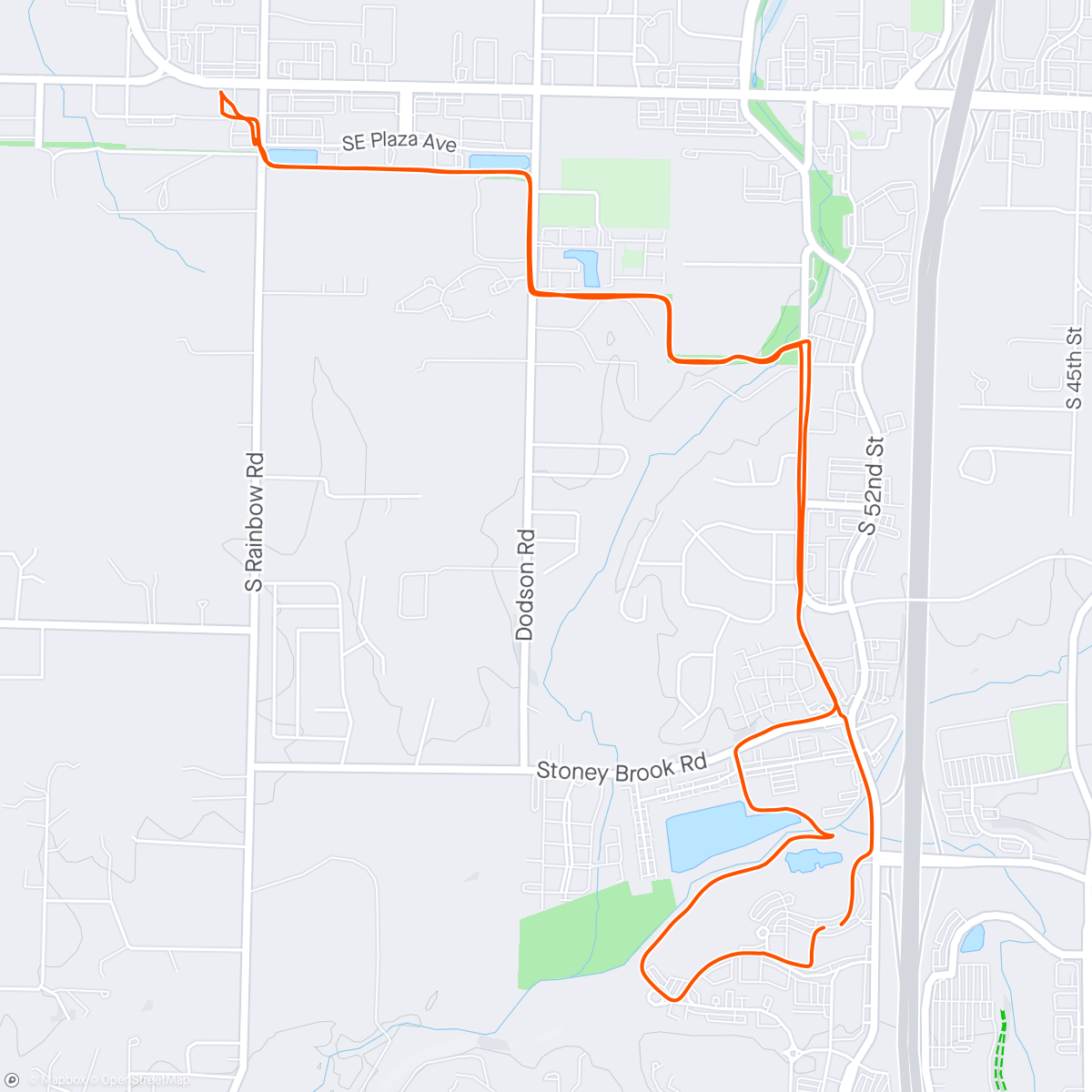 Map of the activity, Ride from Cross Church to Big Whiskey back with friends!