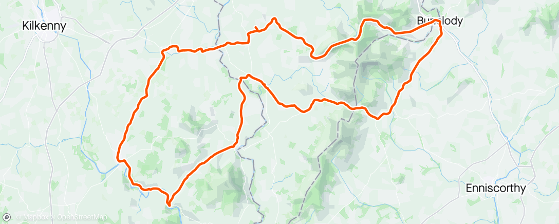 Map of the activity, Blackstairs Challenge