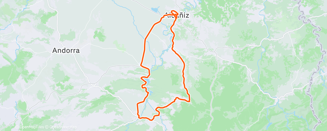 Map of the activity, Bicicleta por la mañana