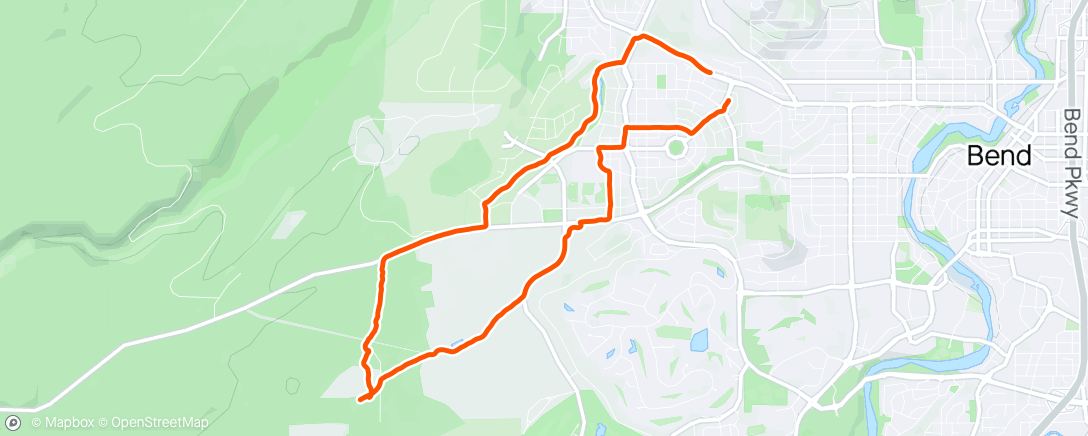 Map of the activity, Easy, except for certain Strava segments