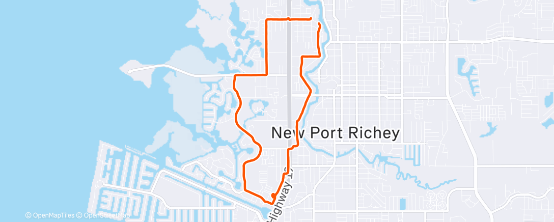 Map of the activity, Evening Ride
