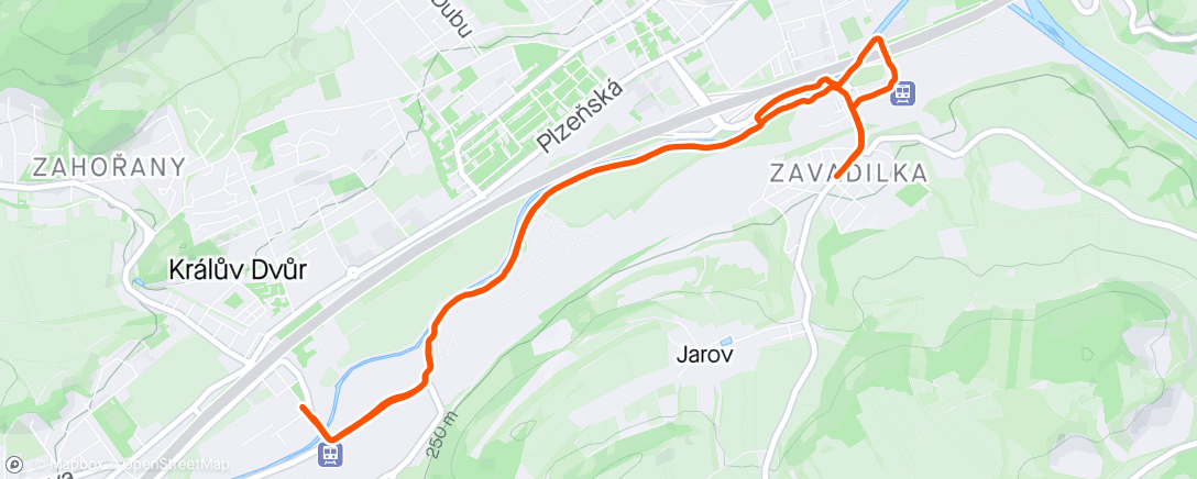 Mapa da atividade, Evening Run