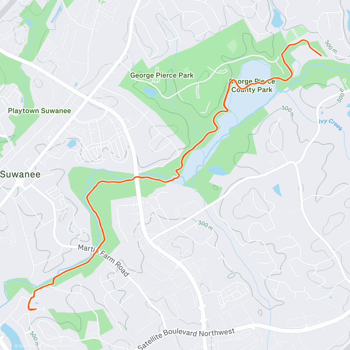Map of the activity, Christmas 10k with the twins