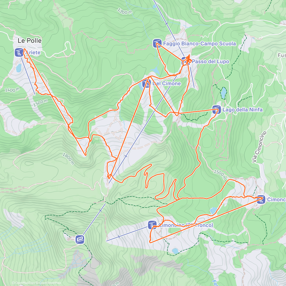 Map of the activity, Morning Alpine Ski