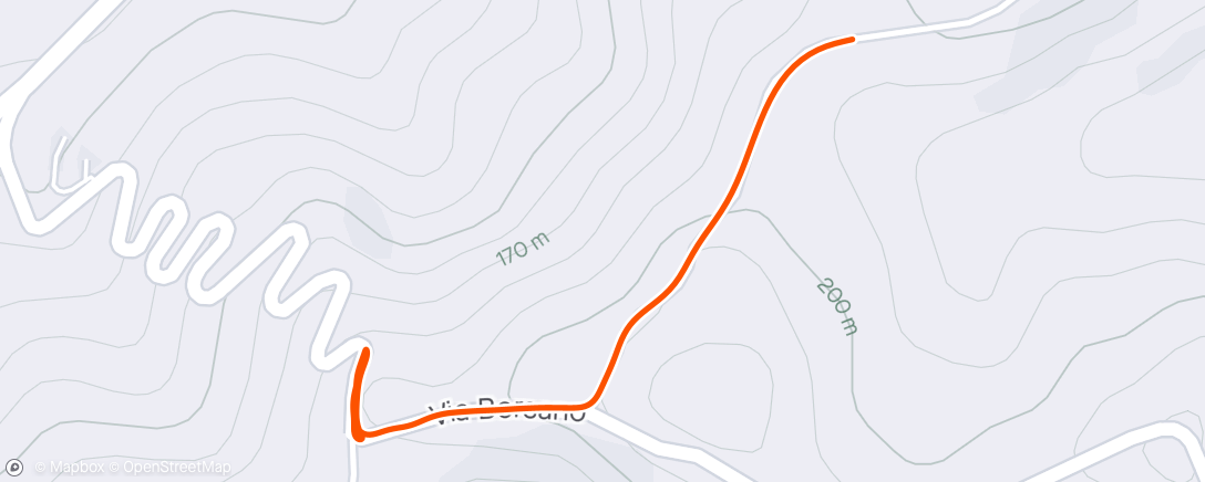 Mapa de la actividad (Sessione di trail running mattutina)