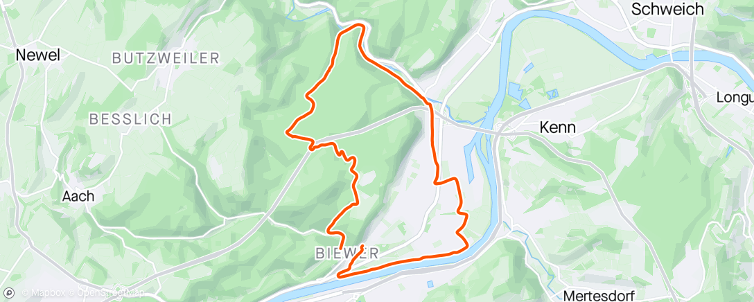 Mapa de la actividad (Mountainbike-Fahrt am Nachmittag)
