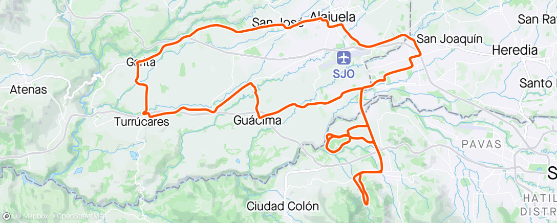 Map of the activity, Vuelta la Garita