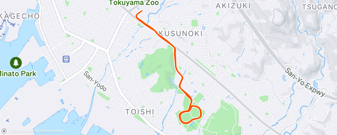 Map of the activity, 午後のランニング
