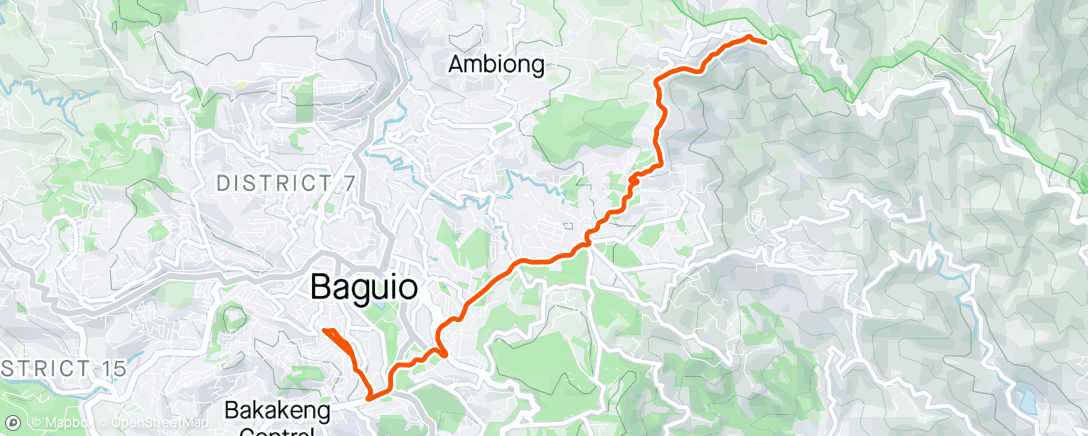 Map of the activity, Lunch Run