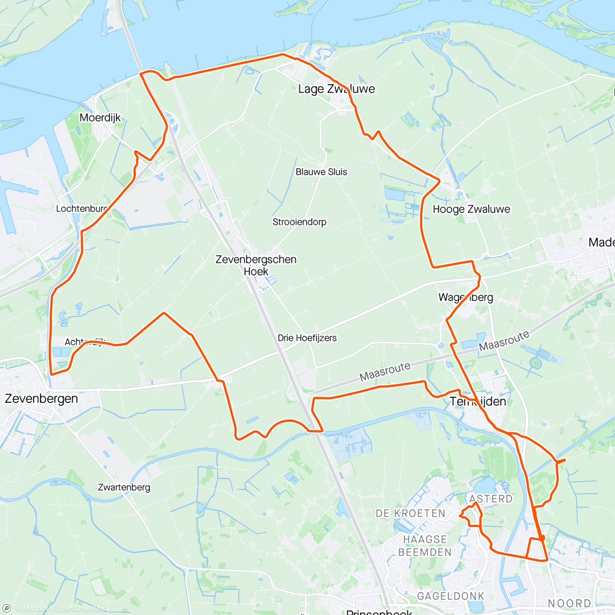 Map of the activity, Nieuwe bikey voor het eerst de wei in