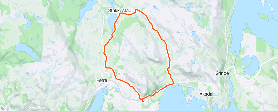 Map of the activity, Opp forbi dyrlegen og over til Stakkestad 🌤️