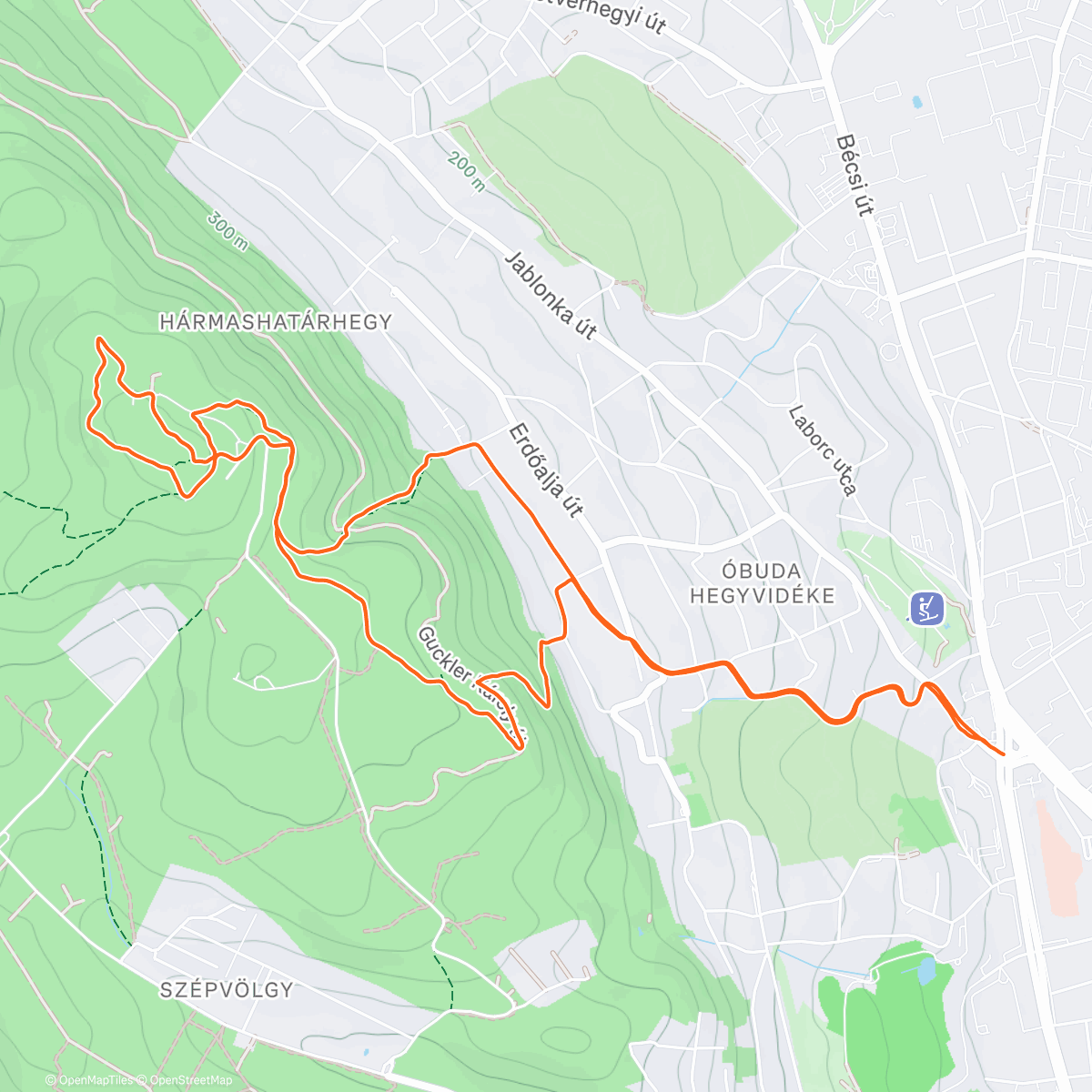 Map of the activity, Fel a hegyre 🏃↗️🏔️