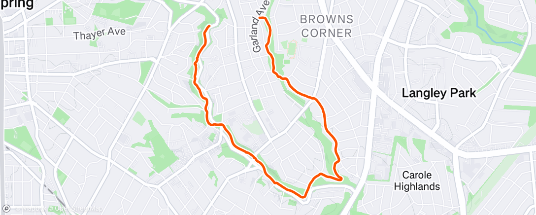 Map of the activity, Afternoon Walk
