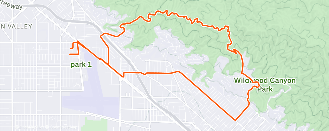 Map of the activity, Morning Mountain Bike Ride
