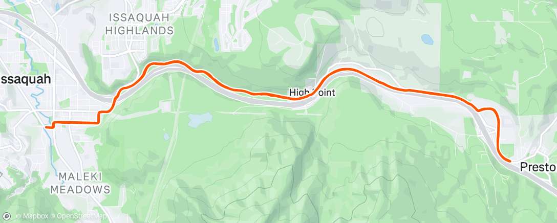 Map of the activity, Issaquah 2 Preston