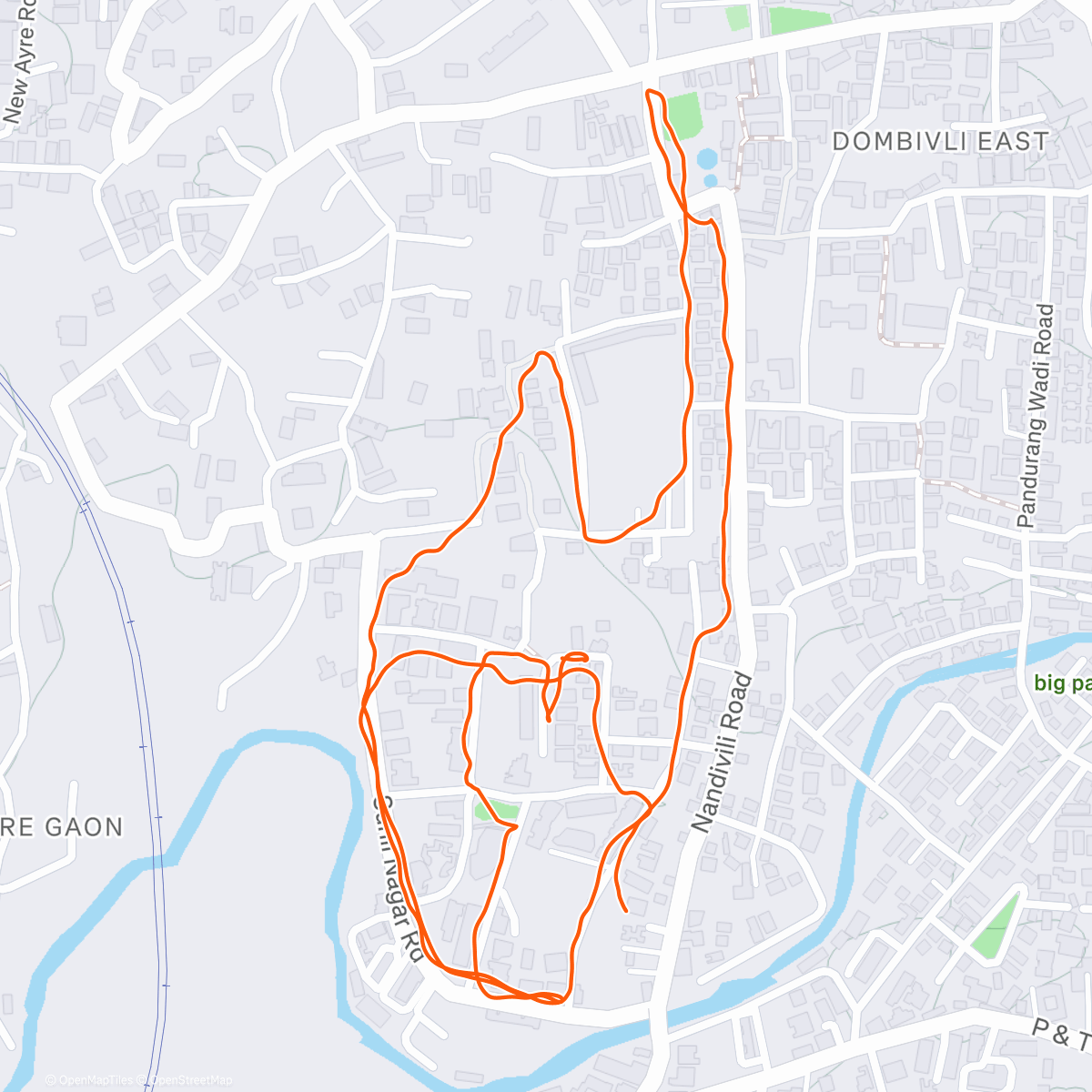 Map of the activity, Morning Run Day 015