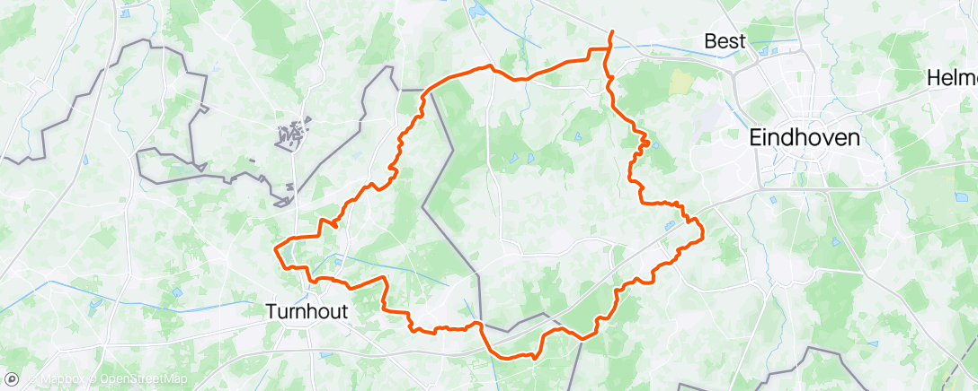 Map of the activity, Gravelrit op mountainbike