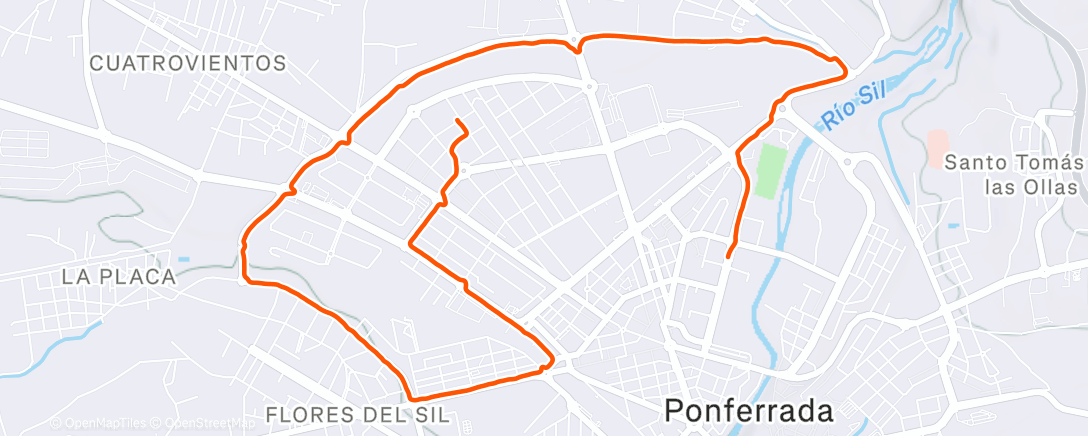 Карта физической активности (Carrera a la hora del almuerzo)