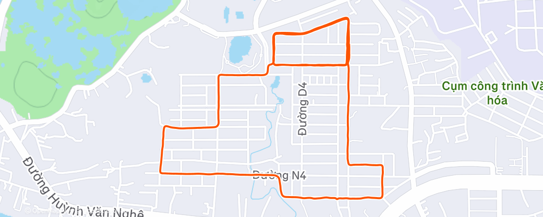 Map of the activity, Morning Run