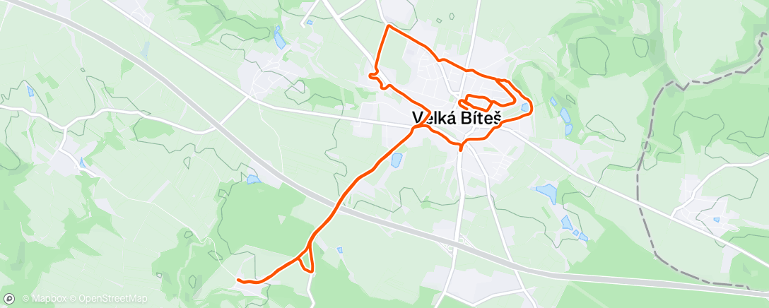 Map of the activity, Afternoon Run