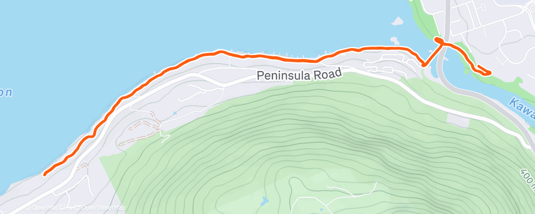 Map of the activity, Morning Run